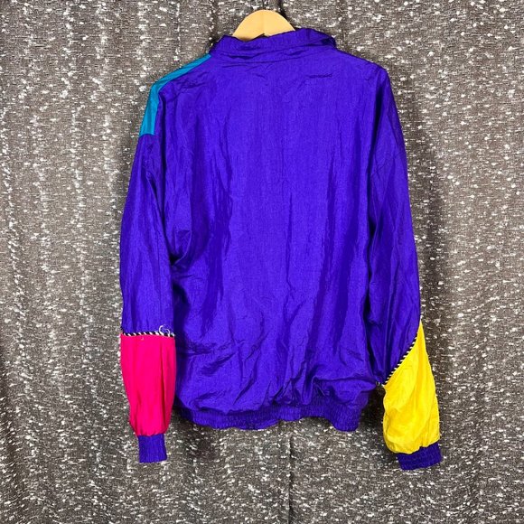 Longstreet Retro Color Block Windbreaker Track Jacket (See Description) - Picture 6 of 6